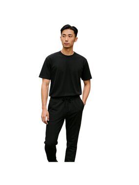 Members Mark Mens Fleece Joggers Black Size L Athletic Casual Workout Athleisure